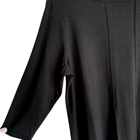 J.JILL Wearever Easy Pleat-Back Dress Black NWT Sz M - Picture 6 of 6